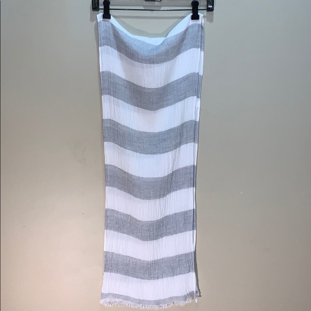 Love Quotes - Striped Linen Blend Cashmina Scarf - Bid Now = Discounted Shipping